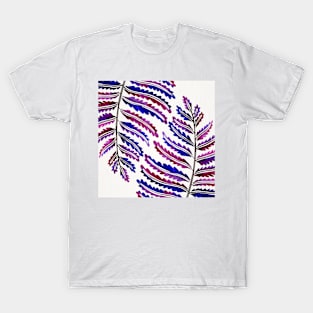 fern leaf indigo T-Shirt